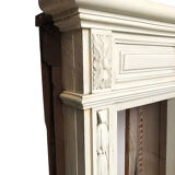 Old pharmacy furniture in grey lacquered oak, NINETEENTH