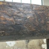 Brutalist solid wood console