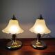 Paire de lampes champignon vintage