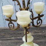 Alabaster candle holder