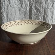 Lot d'un saladier et un plat circulaire frise marron vintage D28