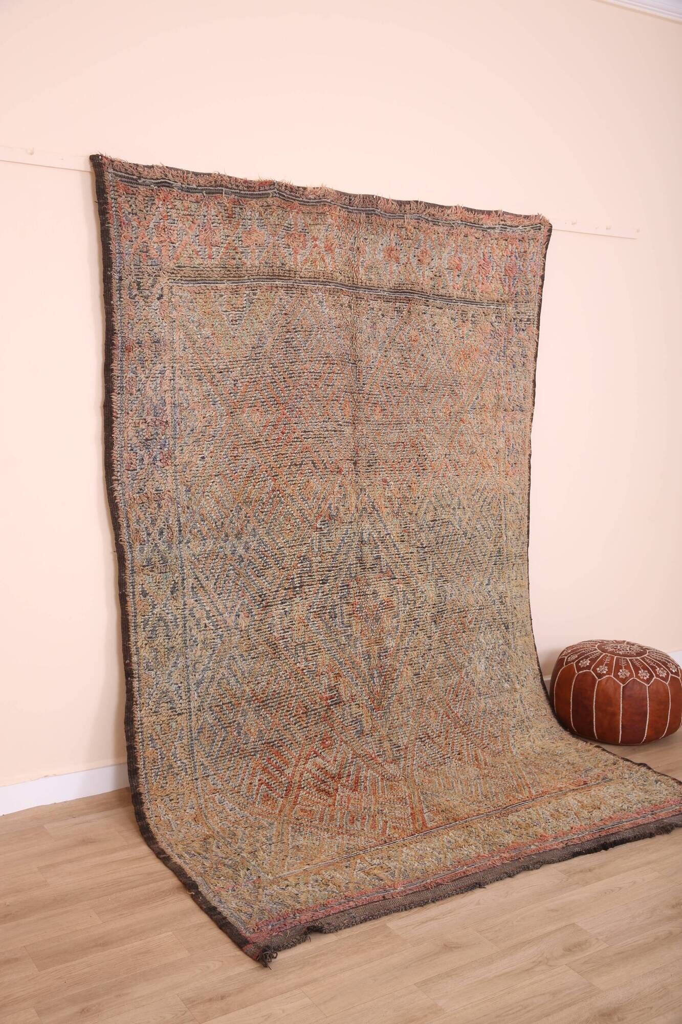 Vintage Moroccan Rug 179 x 276 cm, Berber Wool Rug Handmade, Bohemian Rug