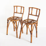 Pair of Vintage Cannée chairs - France, 1960