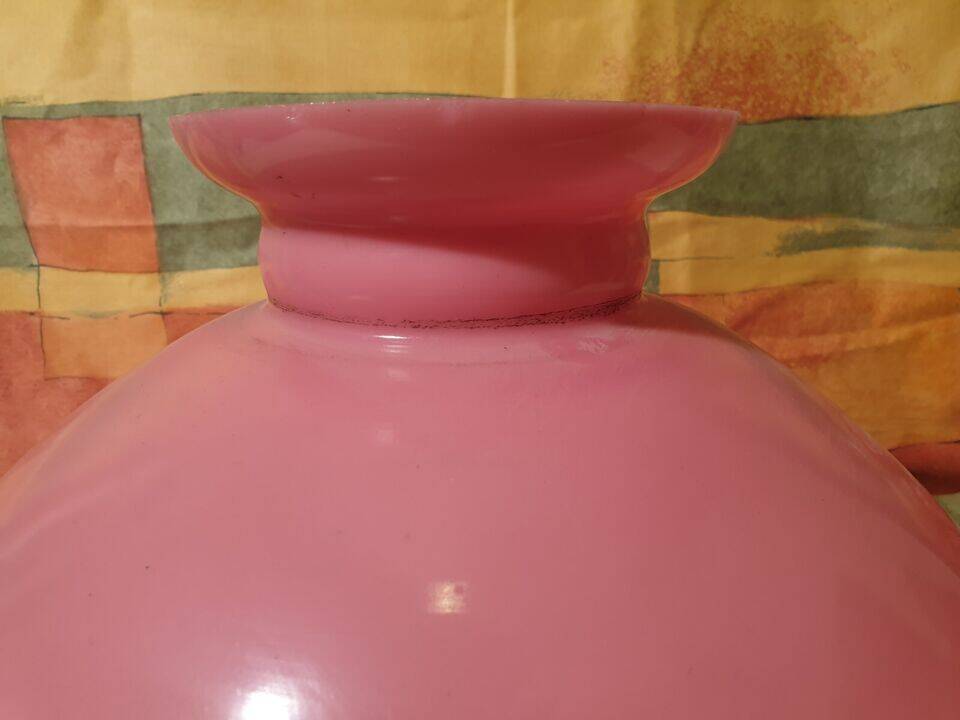 Large pink opaline lampshade