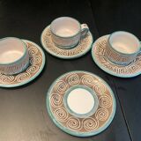 Vallauris 4 saucers +3 RP cups