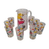 Vintage orangeade glass service