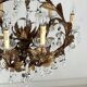Chandelier with tassels and golden brass