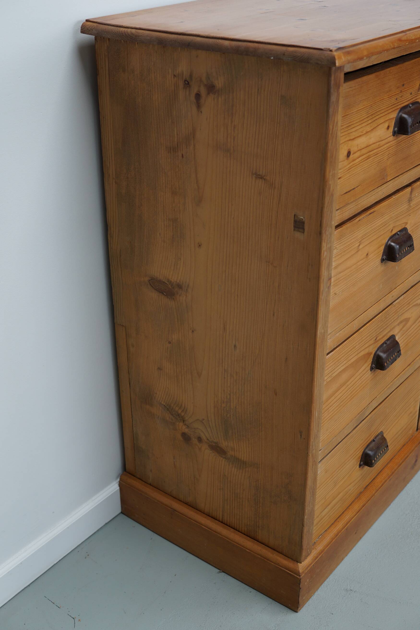 German Pine Apothecary Cabinet or Bank of Drawers, ca 1930s