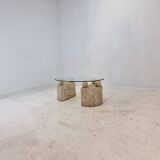 Magnussen Ponte Mactan Stone Coffee or Fossil Stone Table, 1980s