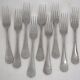 Christofle acier berry, 9 dessert forks, 17 cm in excellent condition.