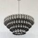 Chandelier in chrome metal tubes, 60s