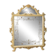 Miroir laqué italien avec décorations florales du 20ème siècle