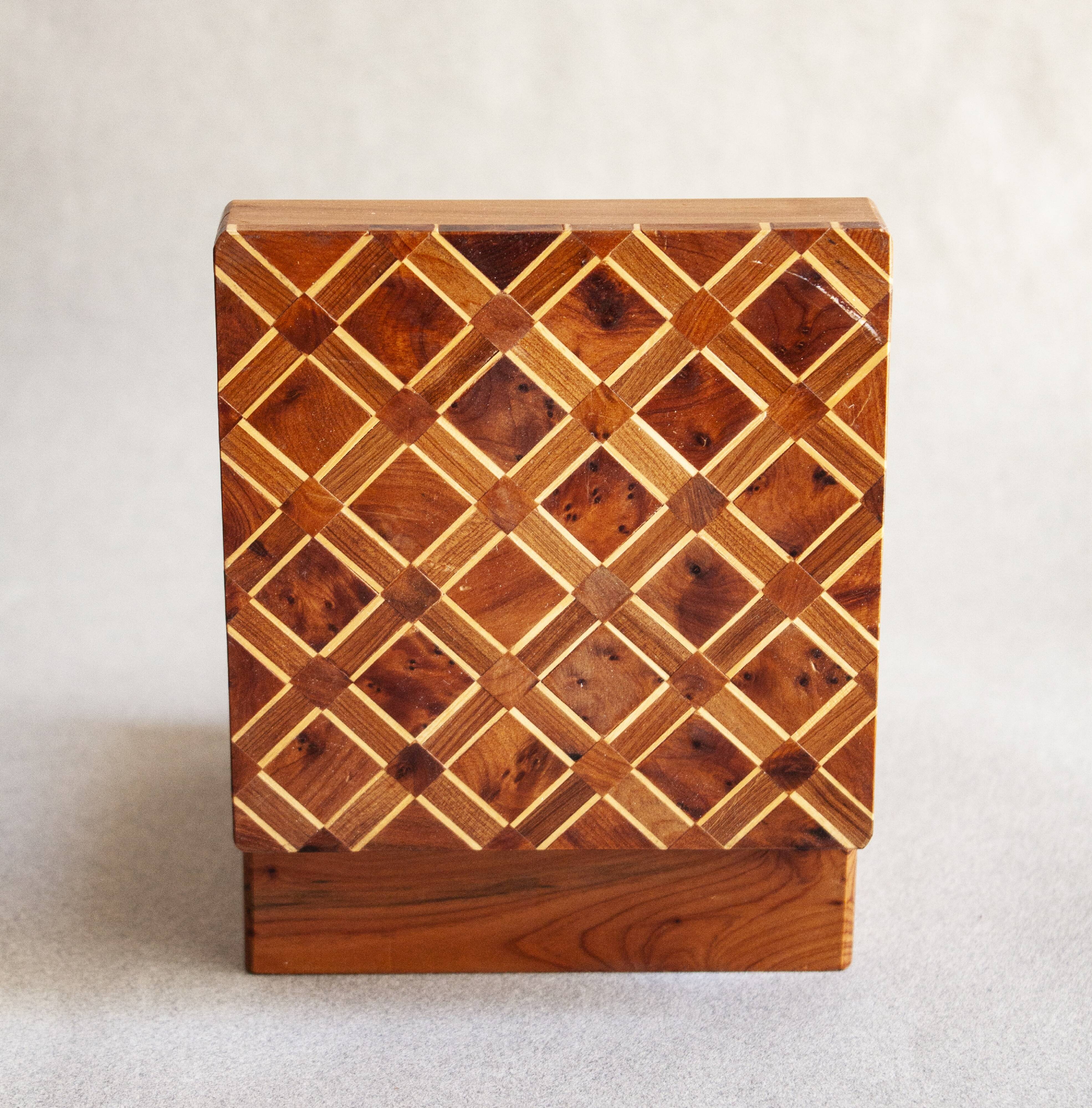 Hand-decorated wooden box.