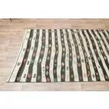 1970s Vintage Turkish Handmade  Beige Brown Kilim Runner Rug 138x460
