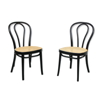 No. 218 Black Chairs by Michael Thonet, Set of 2