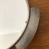 Vintage mirror and metal tray