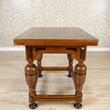 Dutch Extendable Oak Side Table, Late 19th Century