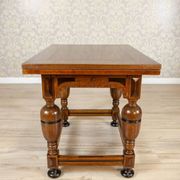 Dutch Extendable Oak Side Table, Late 19th Century