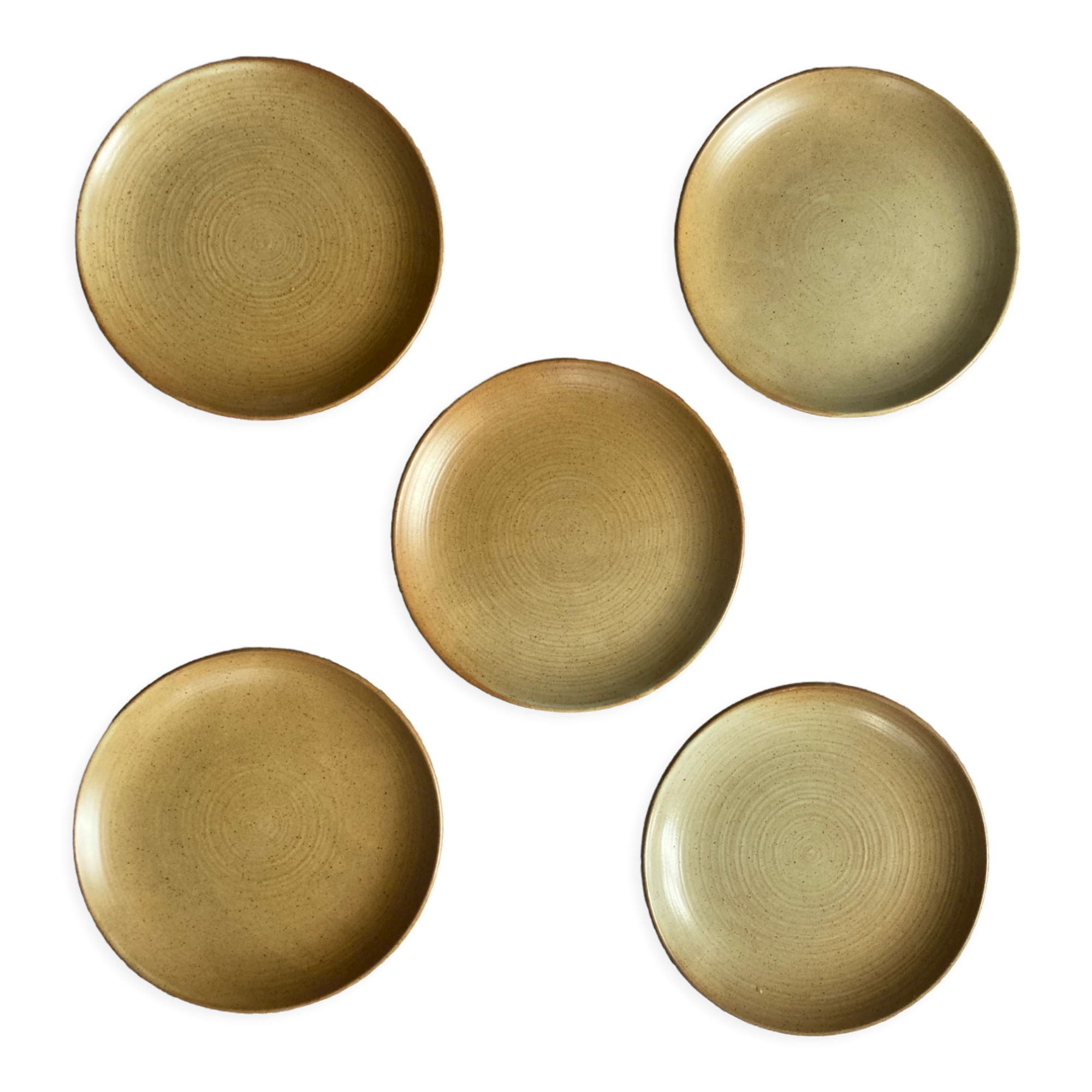 5 stoneware dessert plates from CNP village
