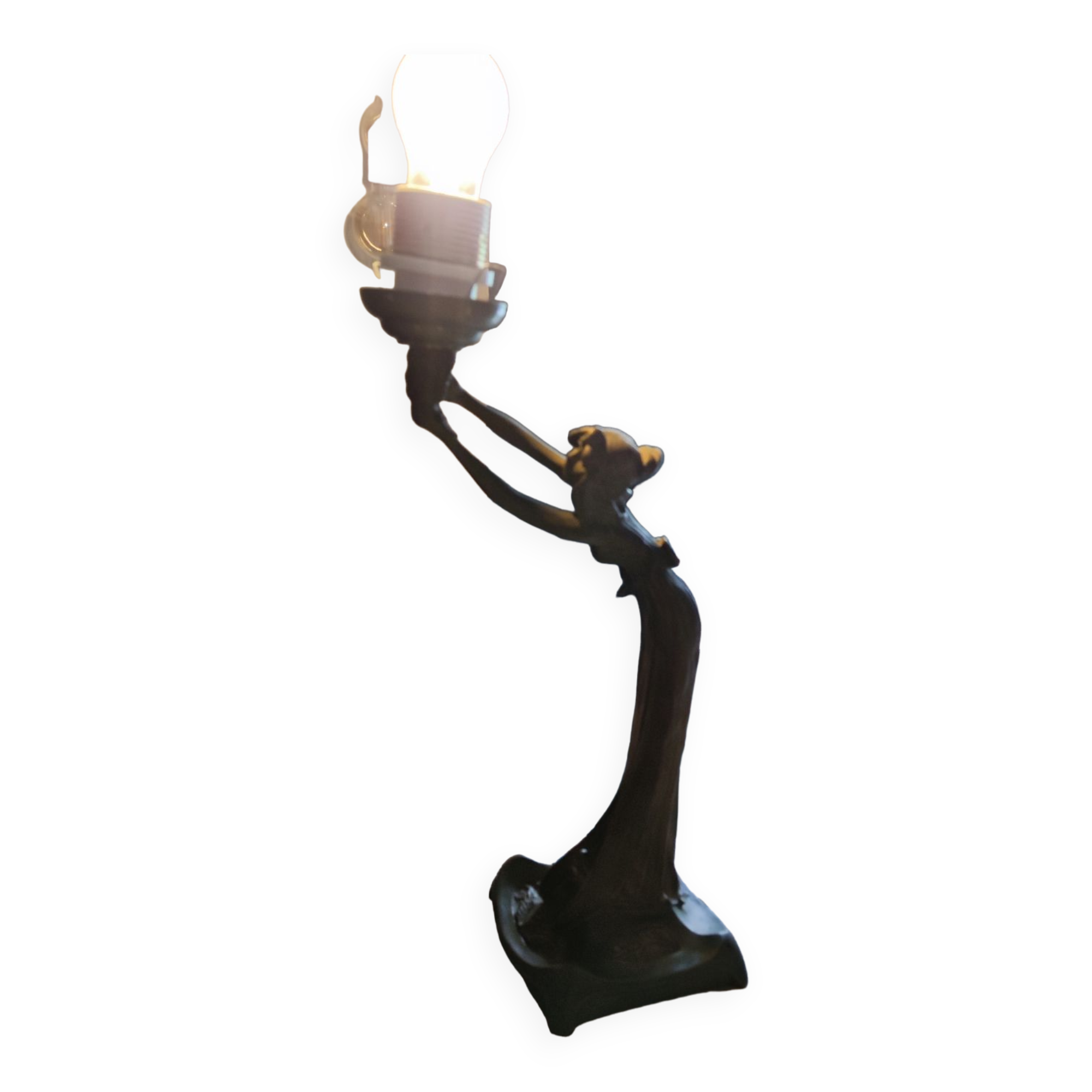 Women's statuette lamp