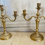Old brass candlestick