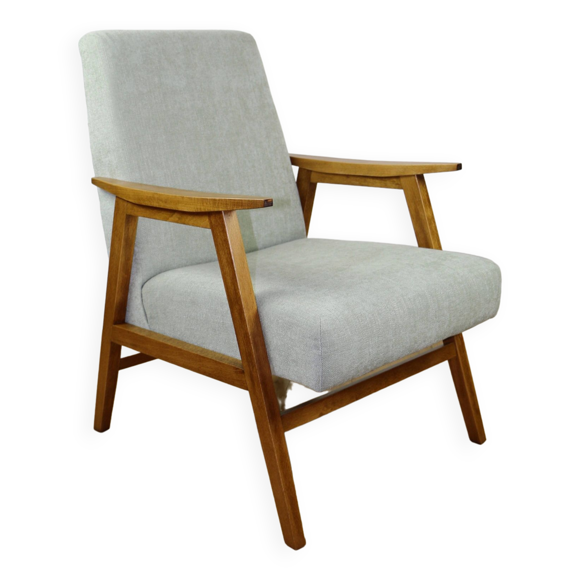 Vintage light green easy chair, 1970s