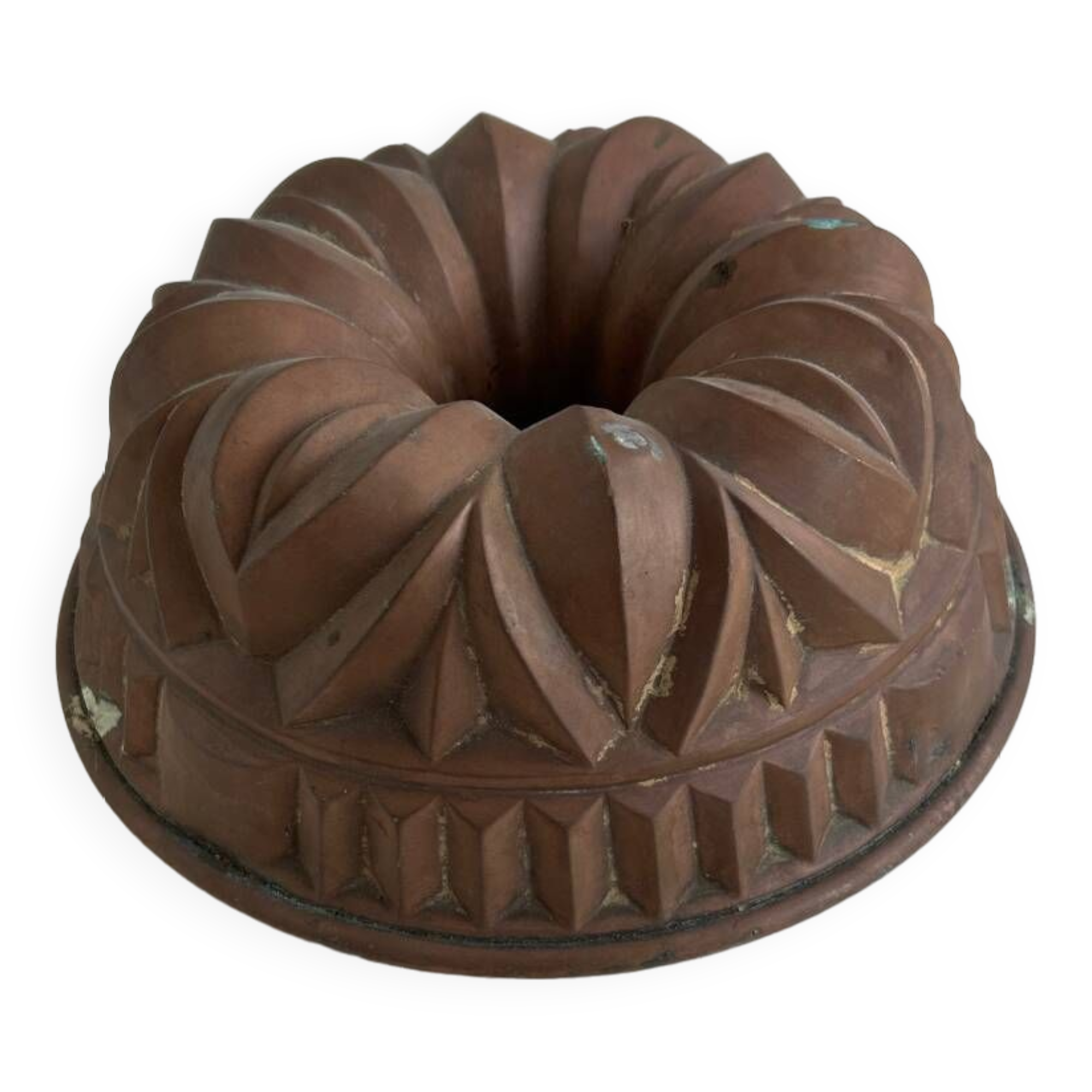 Old copper cake mold