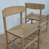 4 J39 Folkestol chairs by Borge Mogensen