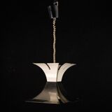 1970s Goffredo Reggiani Style Lacquer & Chrome Chandelier