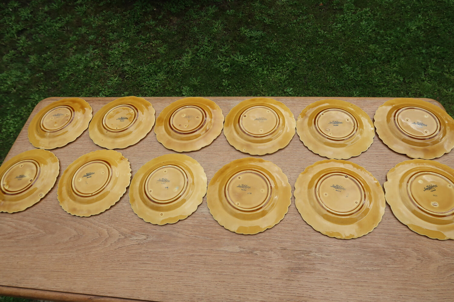 12 sarreguemine fruit plates