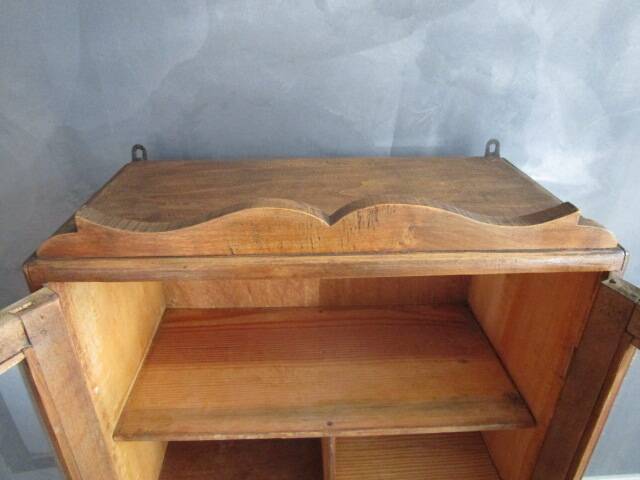 old wooden wall display case