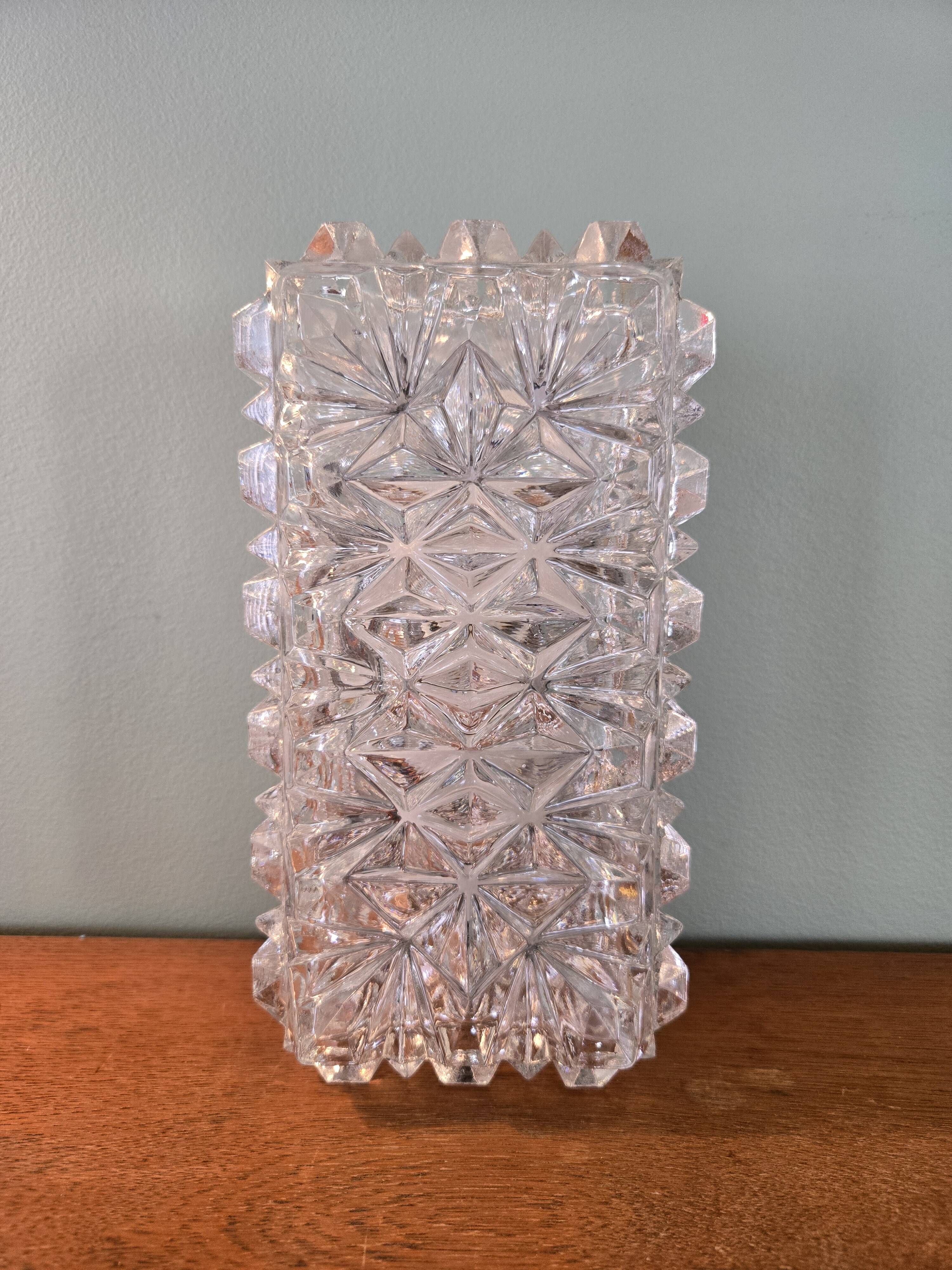Erco wall lamp in pressed glass - vintage design from the 70s