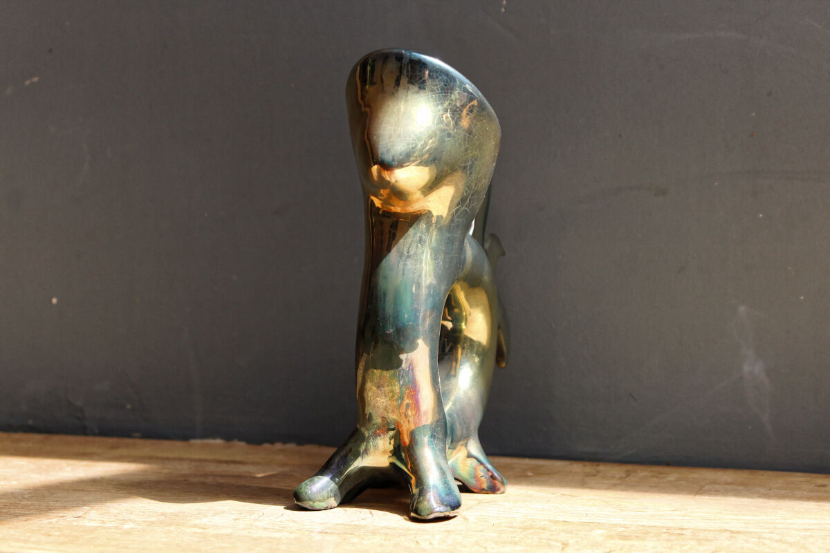 Lot of iridescent flamed sandstone, Rambervillers