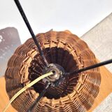 Tripod lamp and rattan from the 1950s.