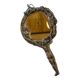 19th century silver-plated bronze hand mirror