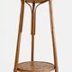 Table d'appoint, support à plante en bois, bambou et roseau, années 1960