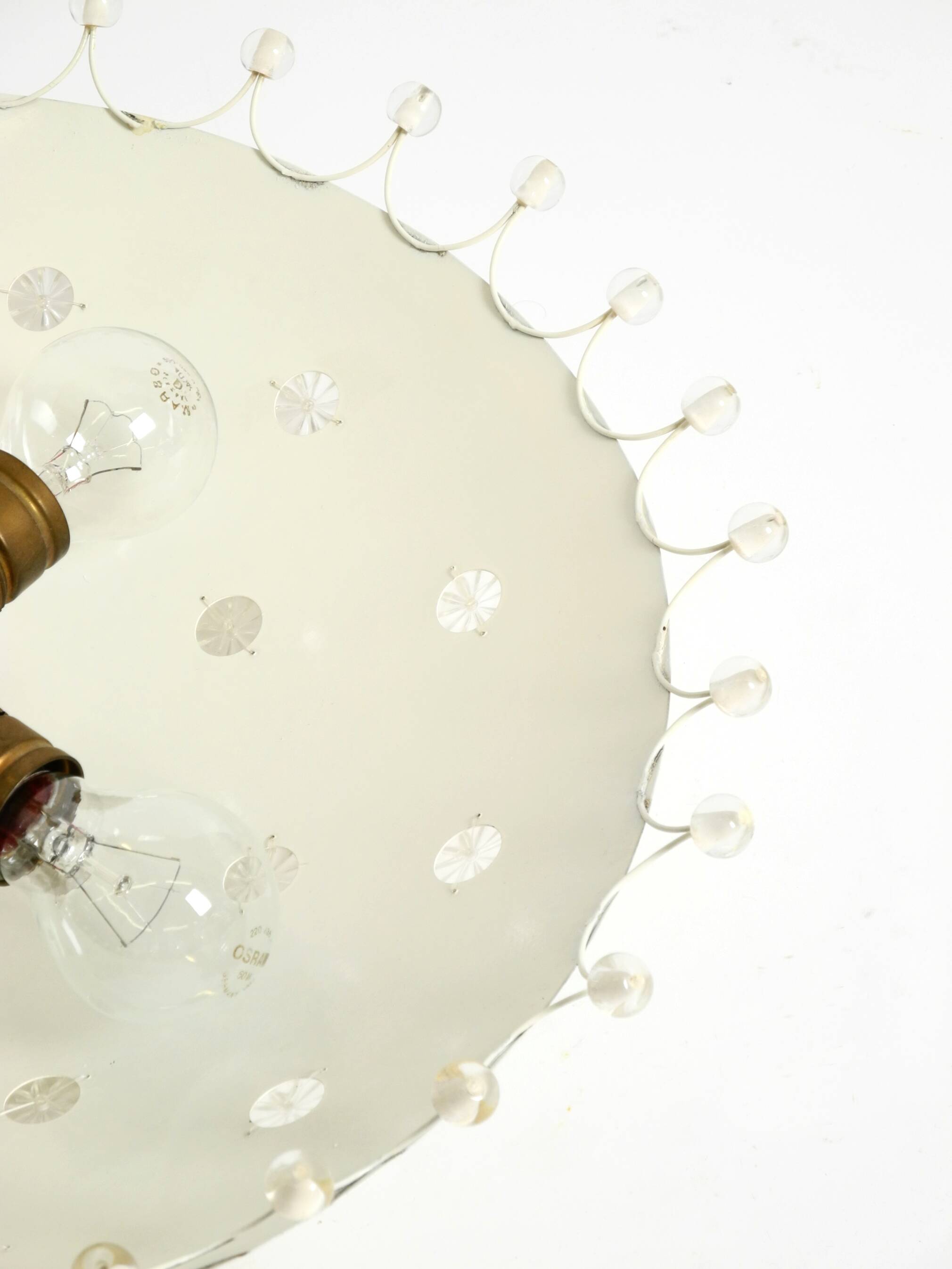 Beautiful large mid-century metal ceiling lamp by Emil Stejnar for Rupert N