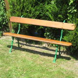 Garden bench in wood and cast iron