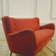 Sofa sofa 3 seats 50/60s Danish sculptural