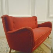 Sofa sofa 3 seats 50/60s Danish sculptural