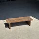 Small low bench in old teak from Indonesia H14 L50