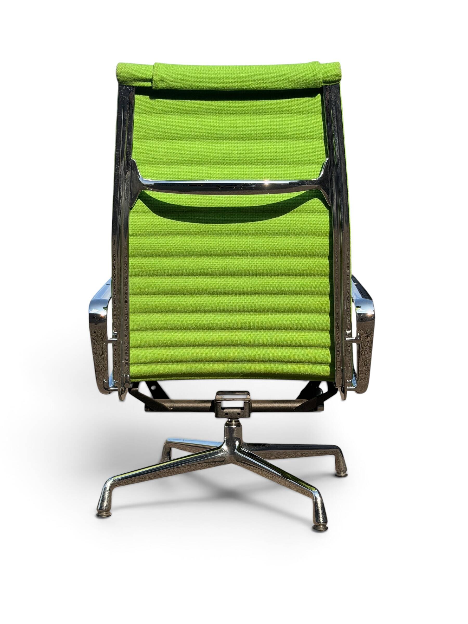 Eames EA 124 Armchair & EA 125 Ottoman for Vitra - Green Fabric