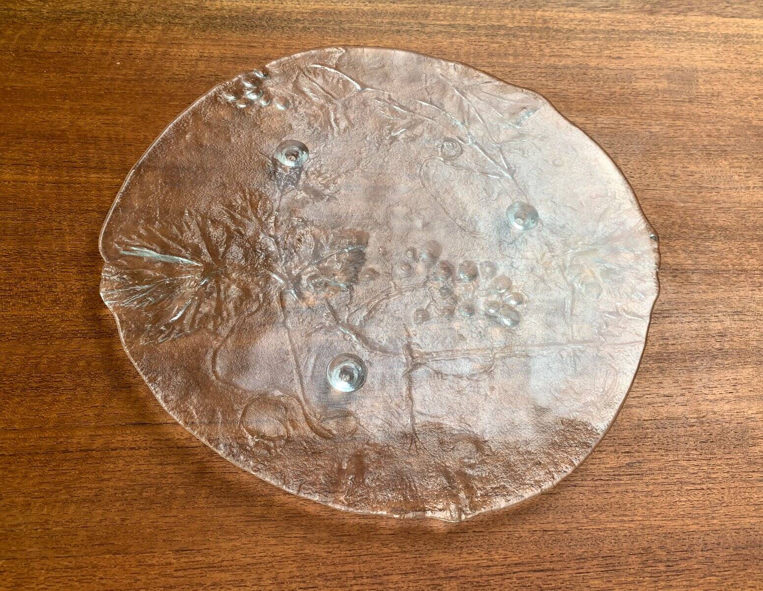 Vintage Swedish cake plate from Kosta Boda, 1970s.