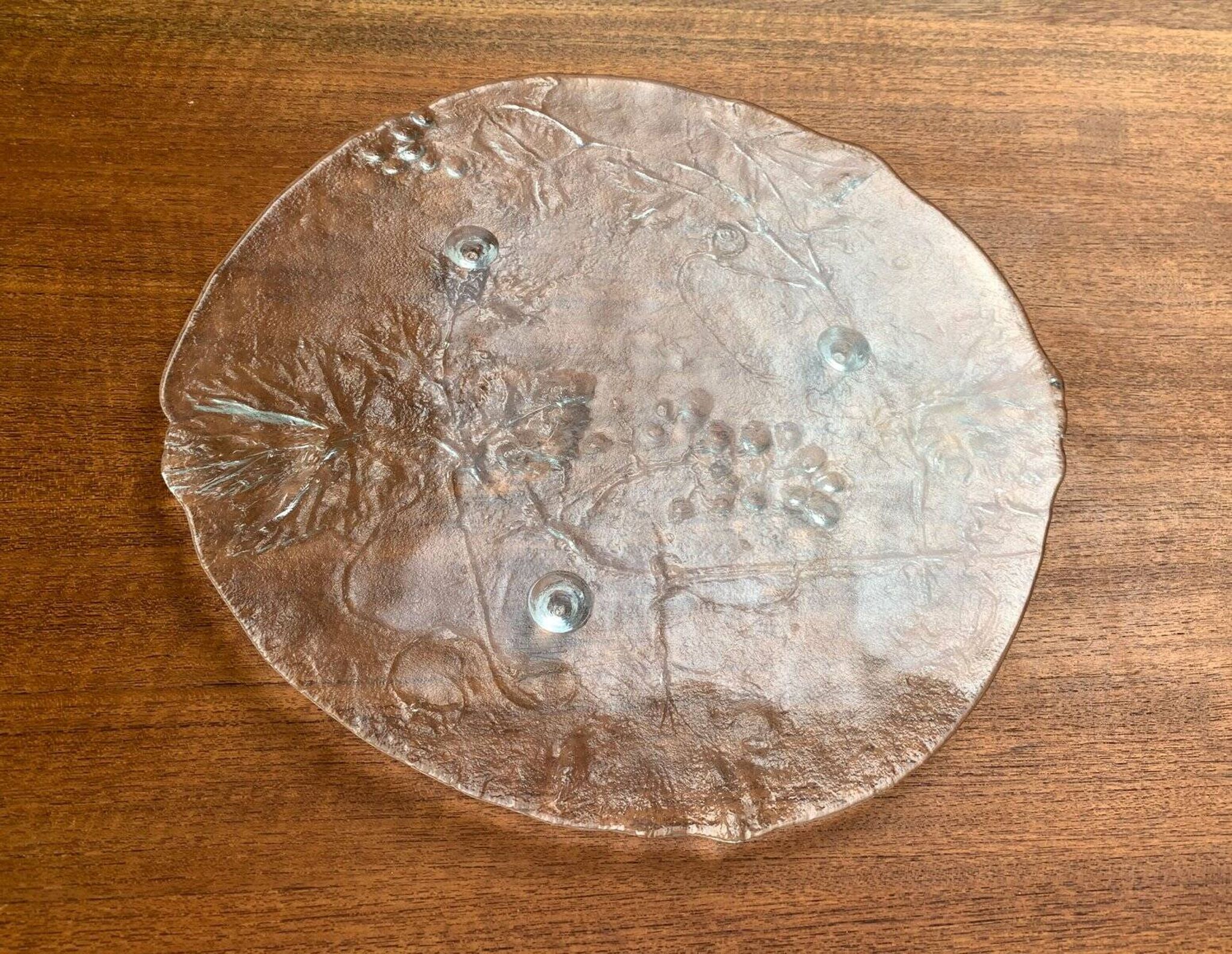 Vintage Swedish cake plate from Kosta Boda, 1970s.