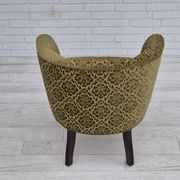 1950s, Danish lounge chair, reupholstered, green furniture fabric.