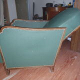 Fauteuil vert en skai