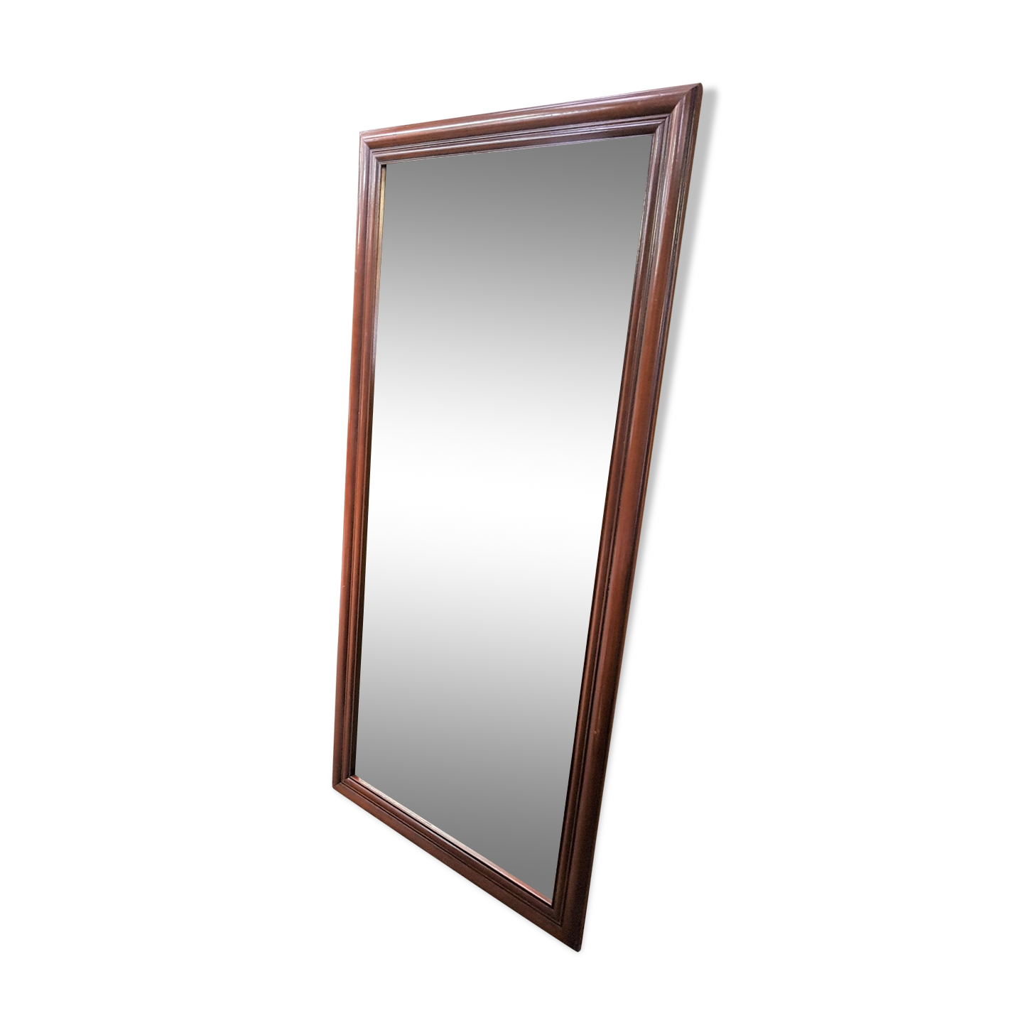 Mirror with wood frame