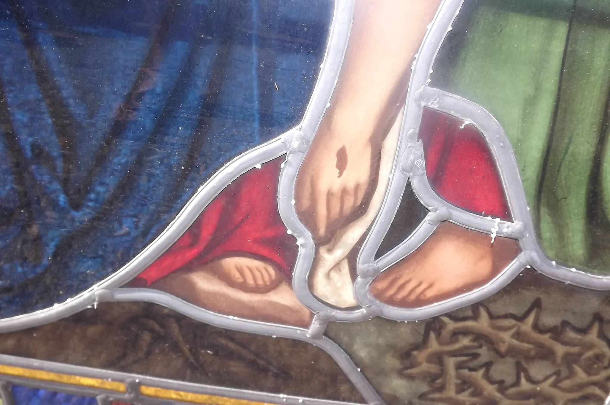 19th century stained glass window “Jesus”