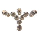 Set of 9 vintage Arcopal Florine glasses – pastel and floral