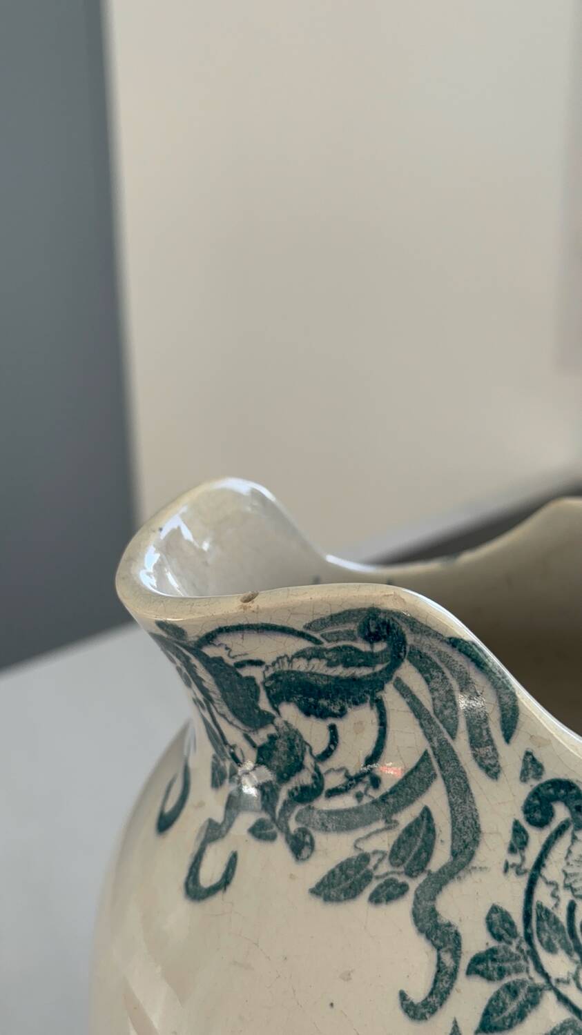 Antique toilet bowl Creil and Montereau Louise ironstone